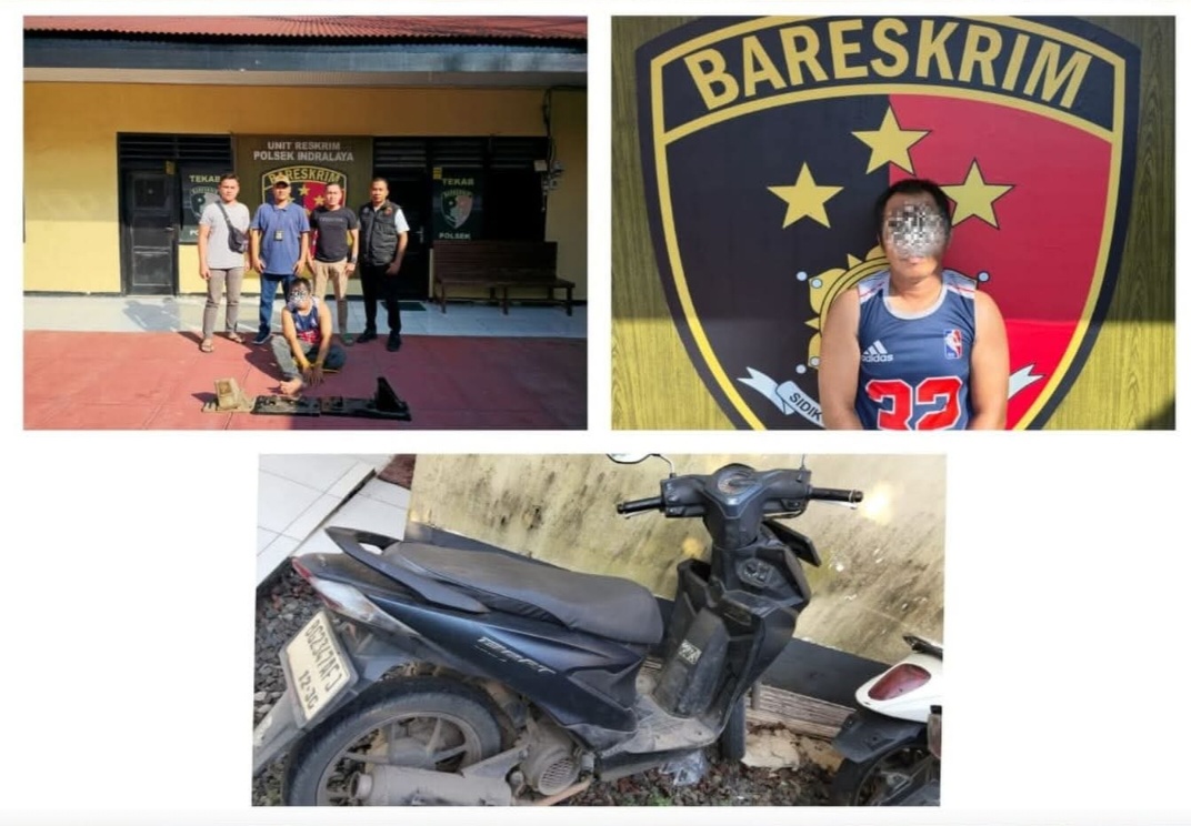 BRAVO! Team Singo Layo Unit Reskrim Polsek Indralaya Amankan Pelaku Pencurian Sepeda Motor di Ogan Ilir
