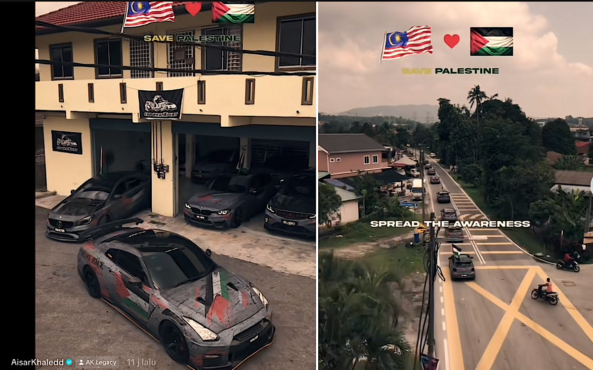 Konten Kreator Malaysia ‘Cat’ Semua Mobilnya dengan Bendera Palestina: ‘Maafkan Aku Tak Berjuang Bersamamu’