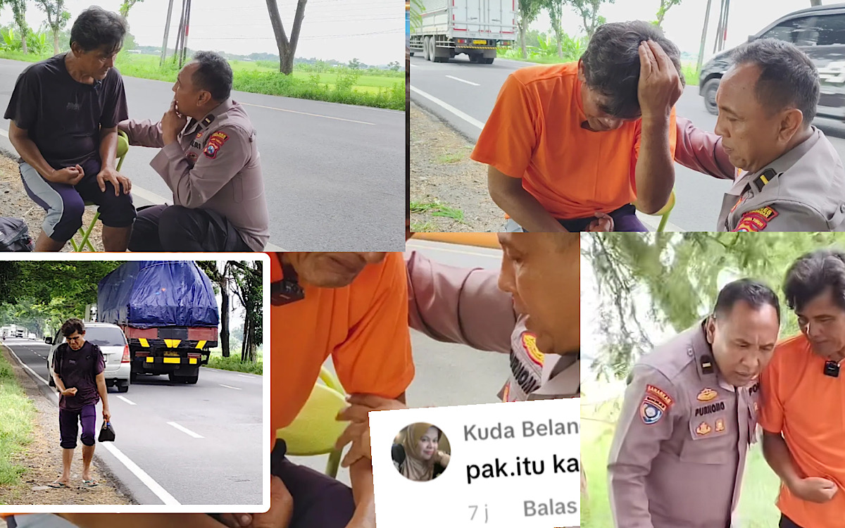 Detik-detik Zulkanain Ditemukan Pak Purnomo, Pria Stroke Jalan Kaki Sidoarjo ke Palembang Usai Diusir Istri 