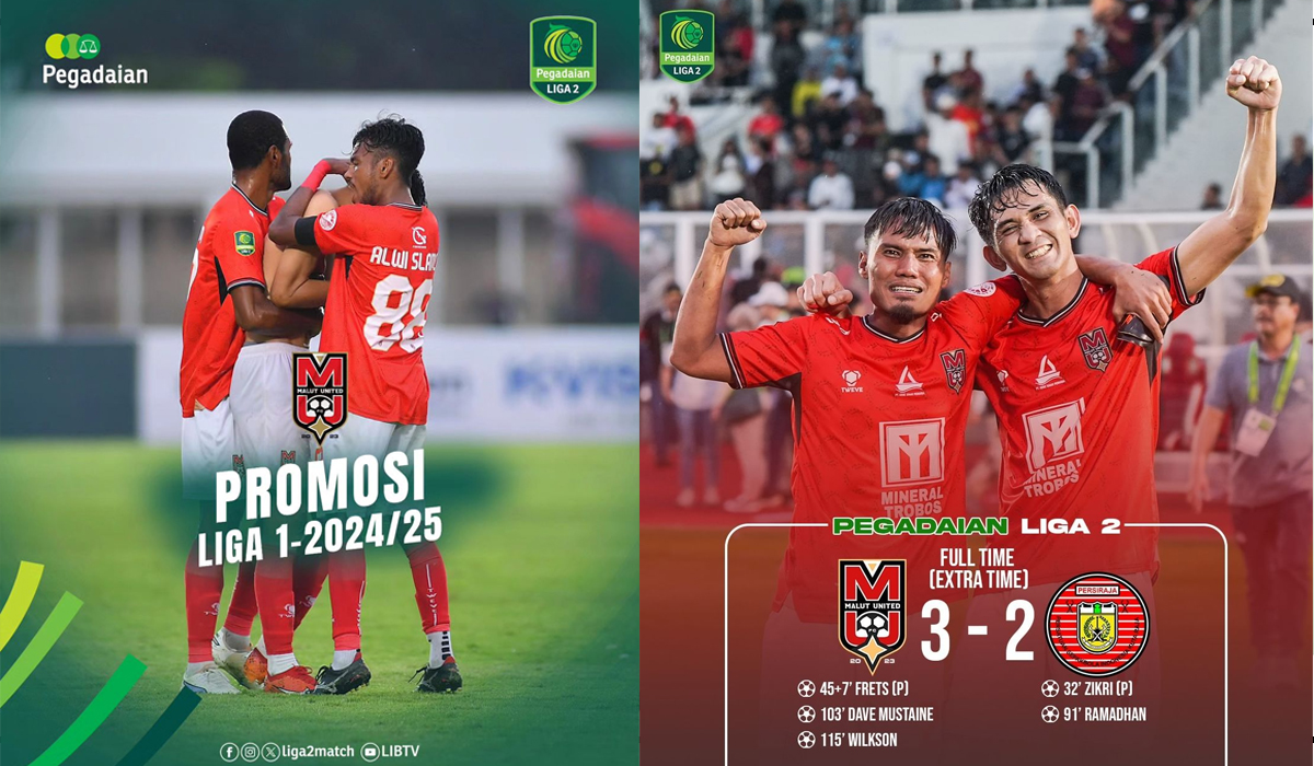 Malut United Promosi Liga 1 Usai Melibas Persiraja Banda Aceh 3-2 