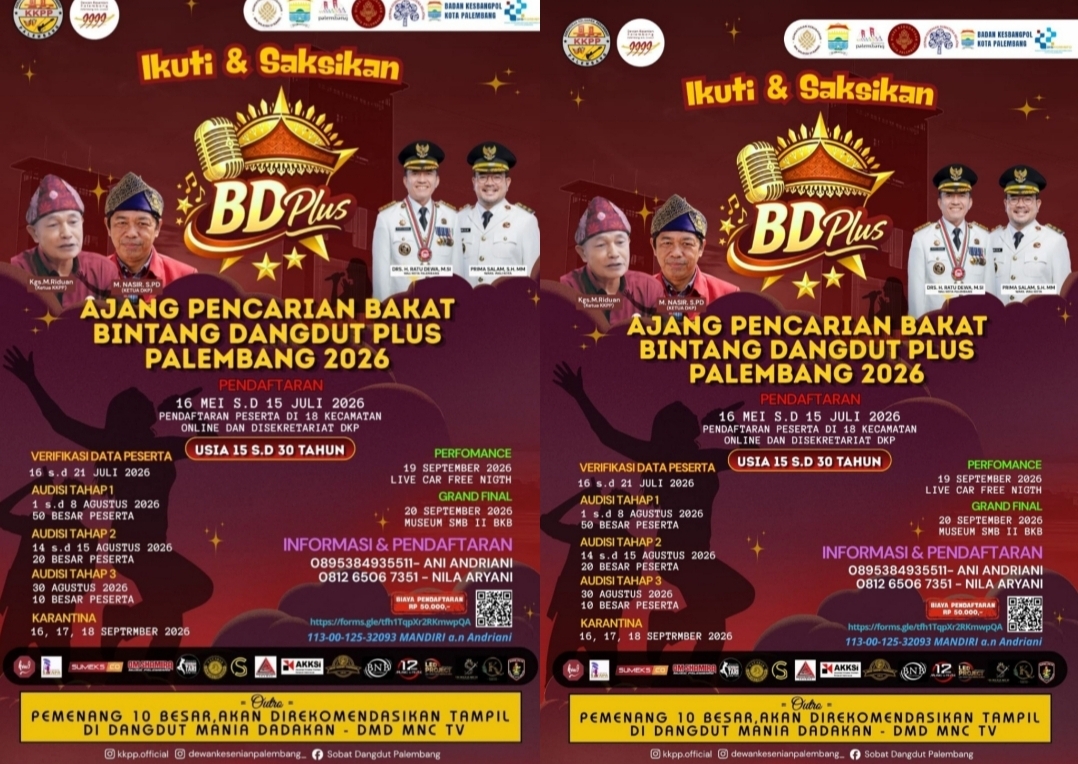  Kabar Gembira! Audisi Bintang Dangdut Plus Palembang 2026 Diperpanjang, Daftar Hingga 15 Juli 2026