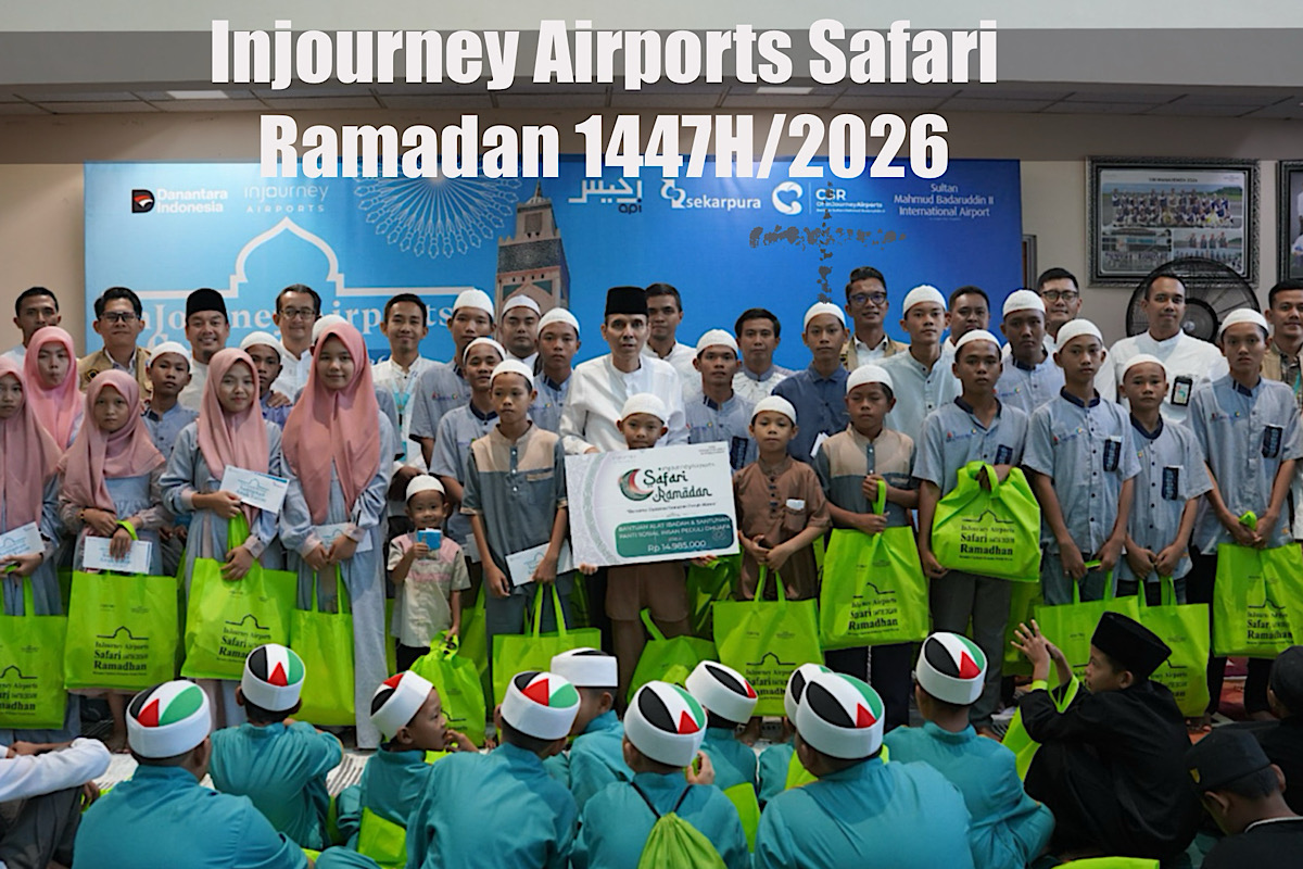 Bandara Internasional SMB II Gelar Program Sosial Untuk Anak Yatim dan Petugas Pendukung Bandara