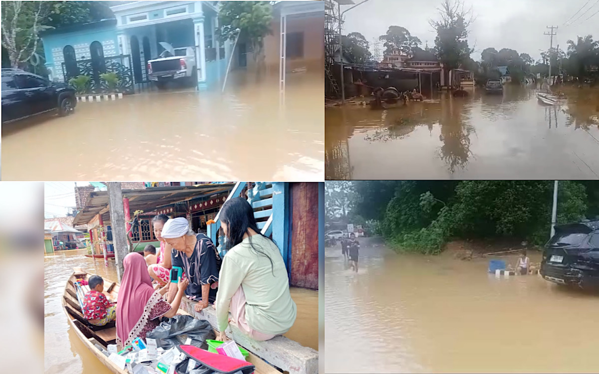 Puasa ke 9 Banjir Masih Melanda Kecamatan Rawas Ilir, Rumah Bupati Muratara Juga Ikut Terendam