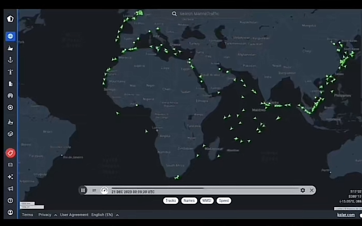 Blunder Amerika, Serang 4 Kapal Houthi Malah Bikin Banyak Kapal Kargo ‘Takut’ Terpantau Data Marine Traffic  