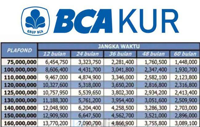 Simulasi Tabel Angsuran KUR BCA 2024 Plafon Rp125 Juta Cicilannya Cuma Rp2 Jutaan, Proses Cepat dan Mudah