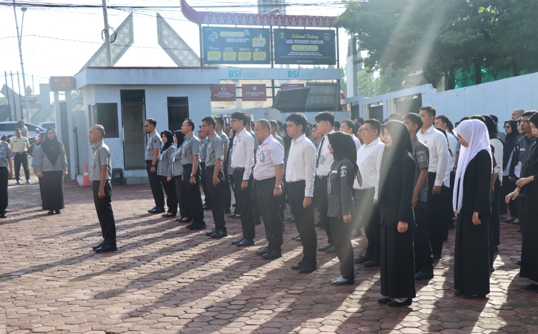 Kemenkum Sumsel Perkuat Komitmen Kinerja dan Kolaborasi Lewat Apel Pagi