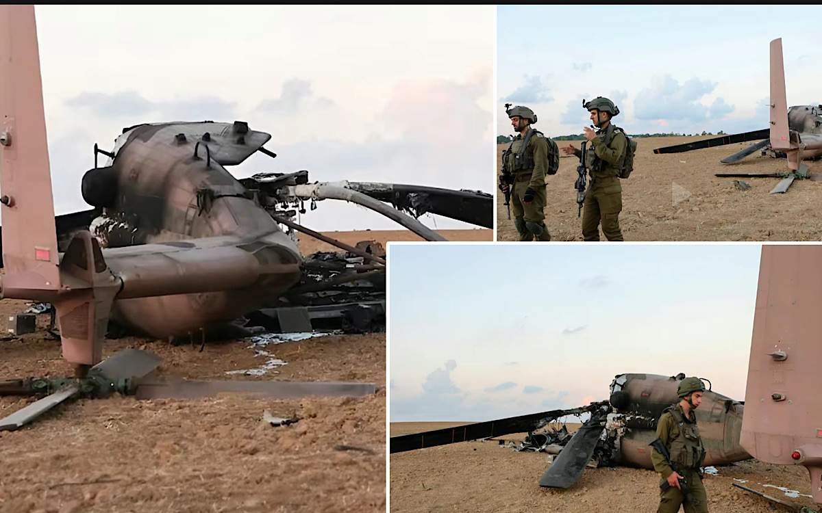 Penampakkan Puing Helikopter Pengangkut 50 Pasukan Israel Bocor, Heli CH-53 Hancur Diterjang Roket Hamas