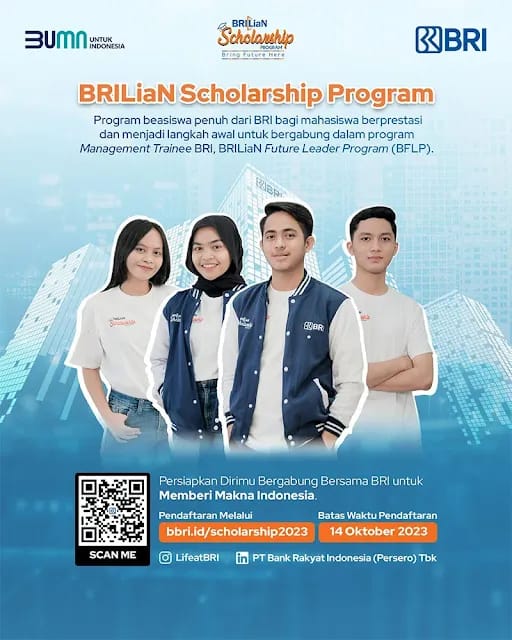 BRILiaN Scholarship Program: Peluang Beasiswa Unggulan dari BRI untuk Mahasiswa Berprestasi