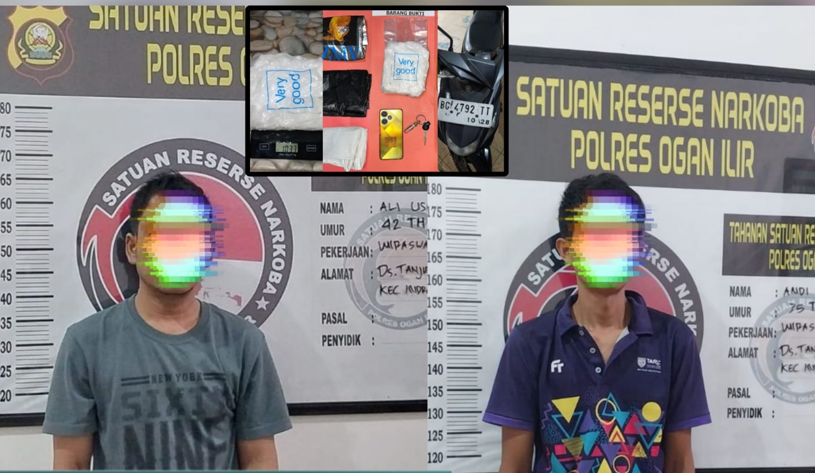 Satres Narkoba Polres Ogan Ilir Gagalkan Peredaran Sabu Seberat 1 Kg di Tanjung Lubuk