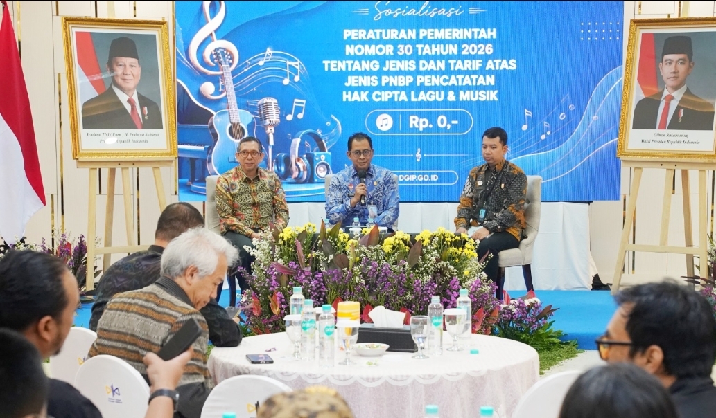 DJKI Gratiskan Pencatatan Hak Cipta Lagu Mulai 1 Agustus 2026