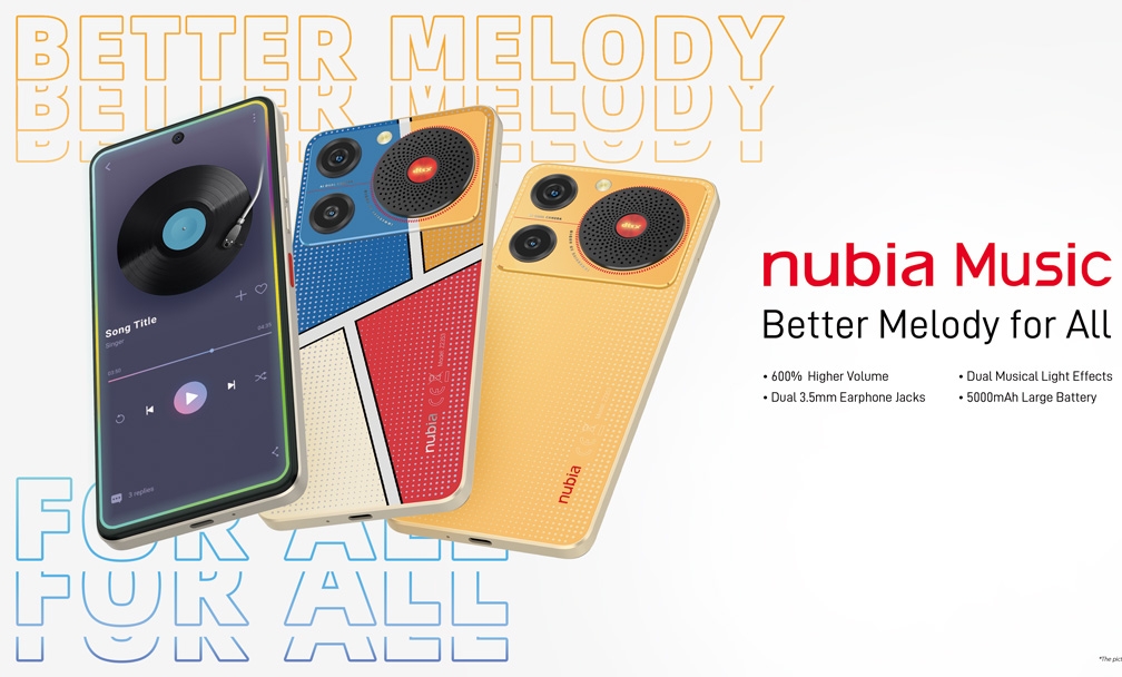 ZTE Nubia Music Menawarkan Fitur Audio yang Menakjubkan serta Tampilan Desain Stylish