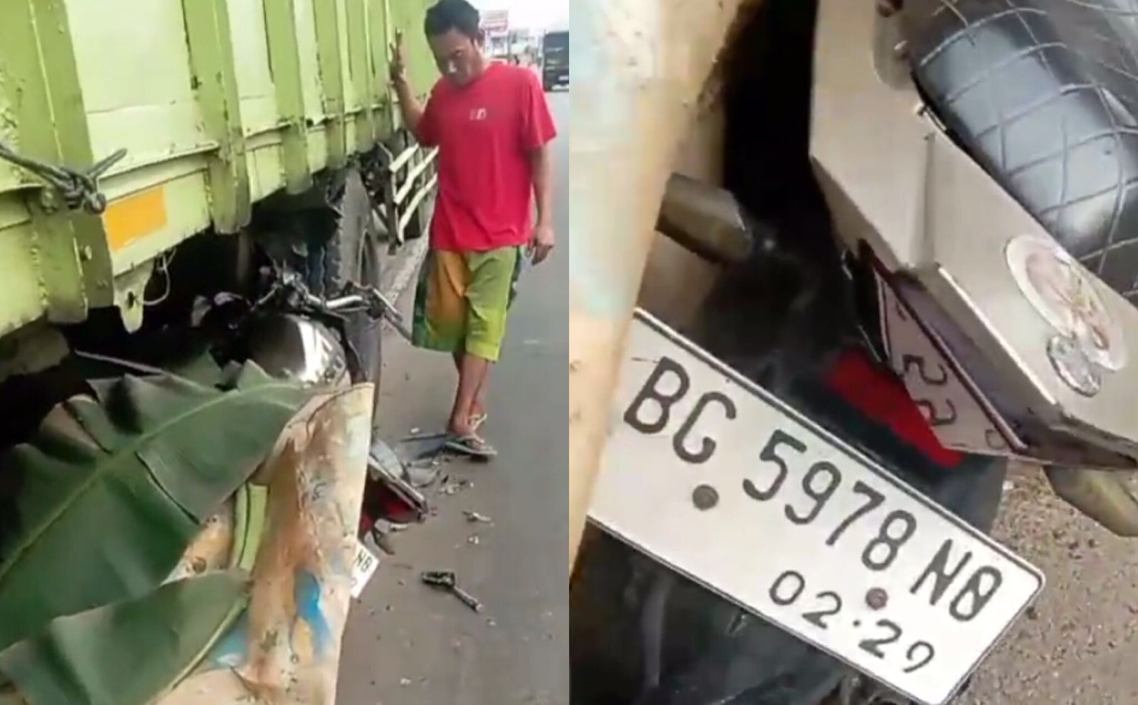 Hantam Belakang Bak Truk yang Parkir di Pinggir Jalan, Pemotor Tewas di Tempat Kejadian