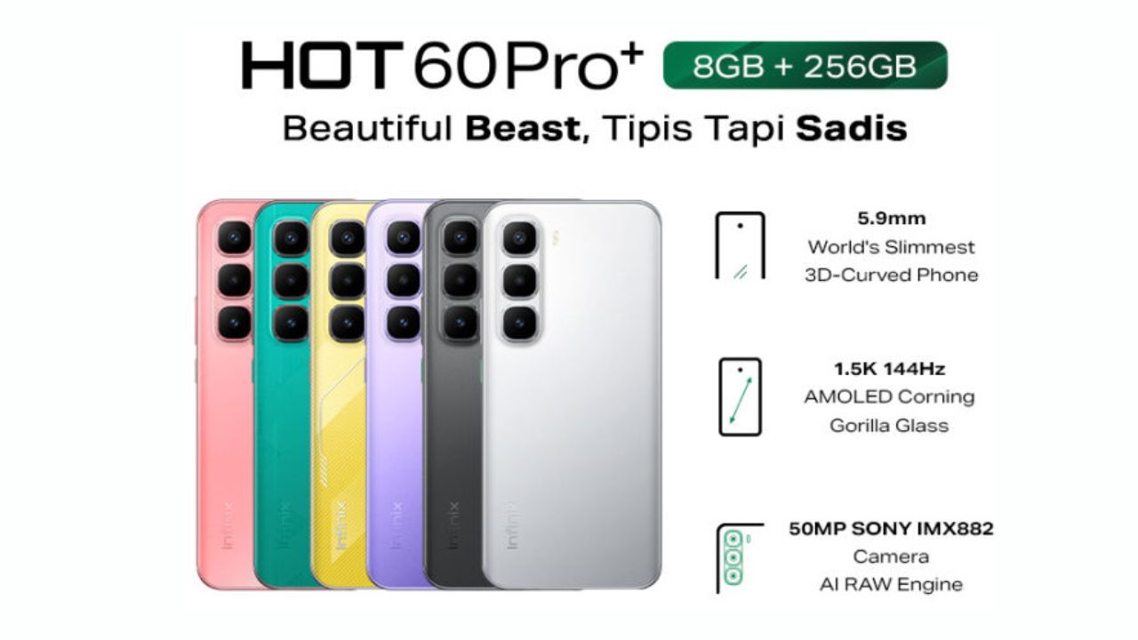 Infinix Hot 60 Pro+ : HP Layar Lengkung Termurah Harga Rp2 Jutaan dengan Layar AMOLED yang Luas