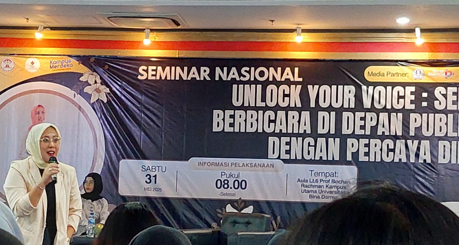 Unlock Your Voice, Seminar Nasional di Universitas Bina Darma Kupas Seni Berbicara di Depan Publik dengan Pede