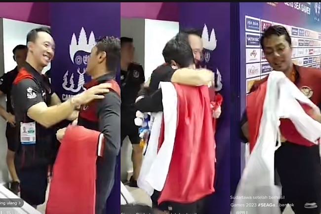 HARU BANGET! Siman Bolak Balik Nangis Peluk Pelatihnya Setelah Raih Emas SEA Games Renang Buat Indonesia  