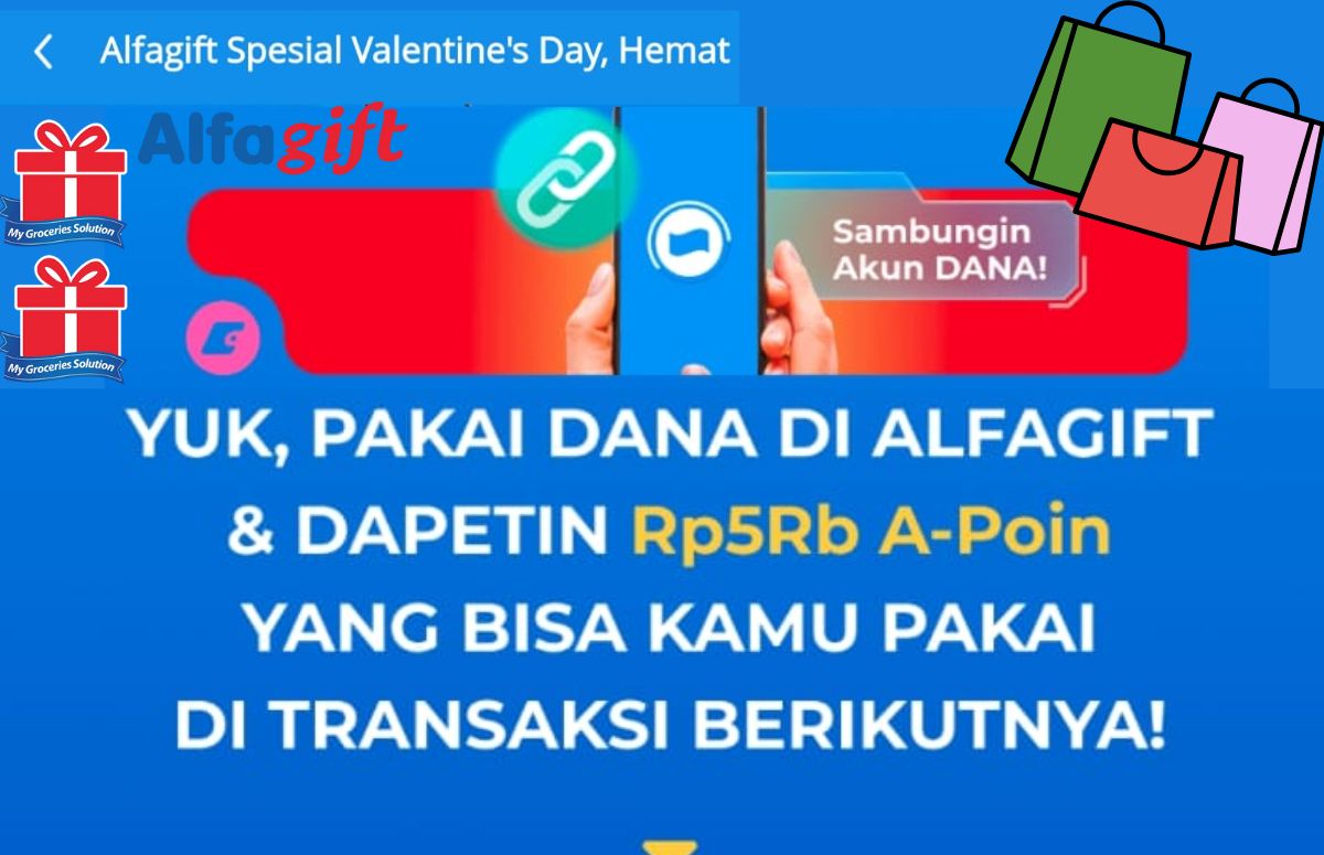 Spesial Valentine! Belanja di Alfagift Pakai DANA, Dapatkan Rp5 Ribu A-Poin untuk Transaksi Berikutnya!