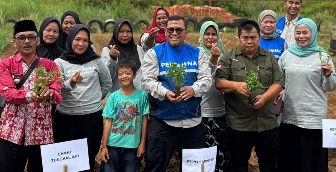 Pertamina EP Ramba Field Dorong Ketahanan Pangan Lewat Pelatihan Pertanian Organik di Desa Keluang