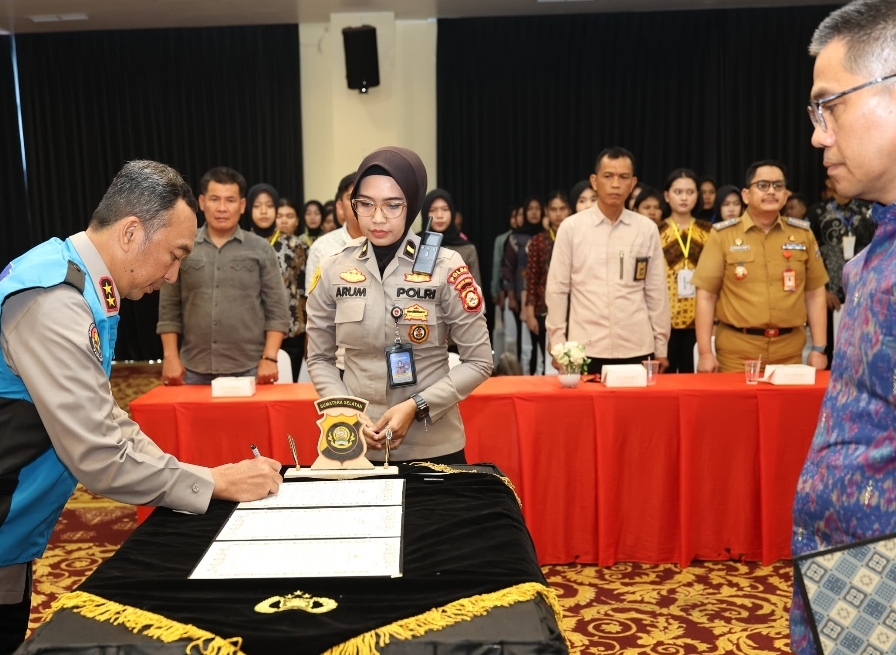 Kapolda Sumsel Pimpin Sumpah Rekrutmen Polri 2026, Tekankan Seleksi Bersih dan Transparan