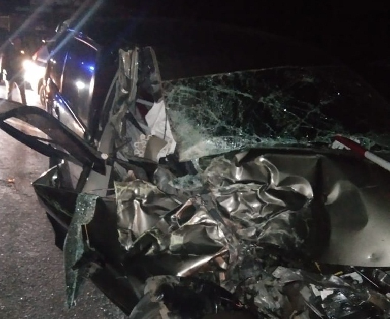 Dua Anggota DPRD PALI Kecelakaan, Mobilnya Rusak Berat