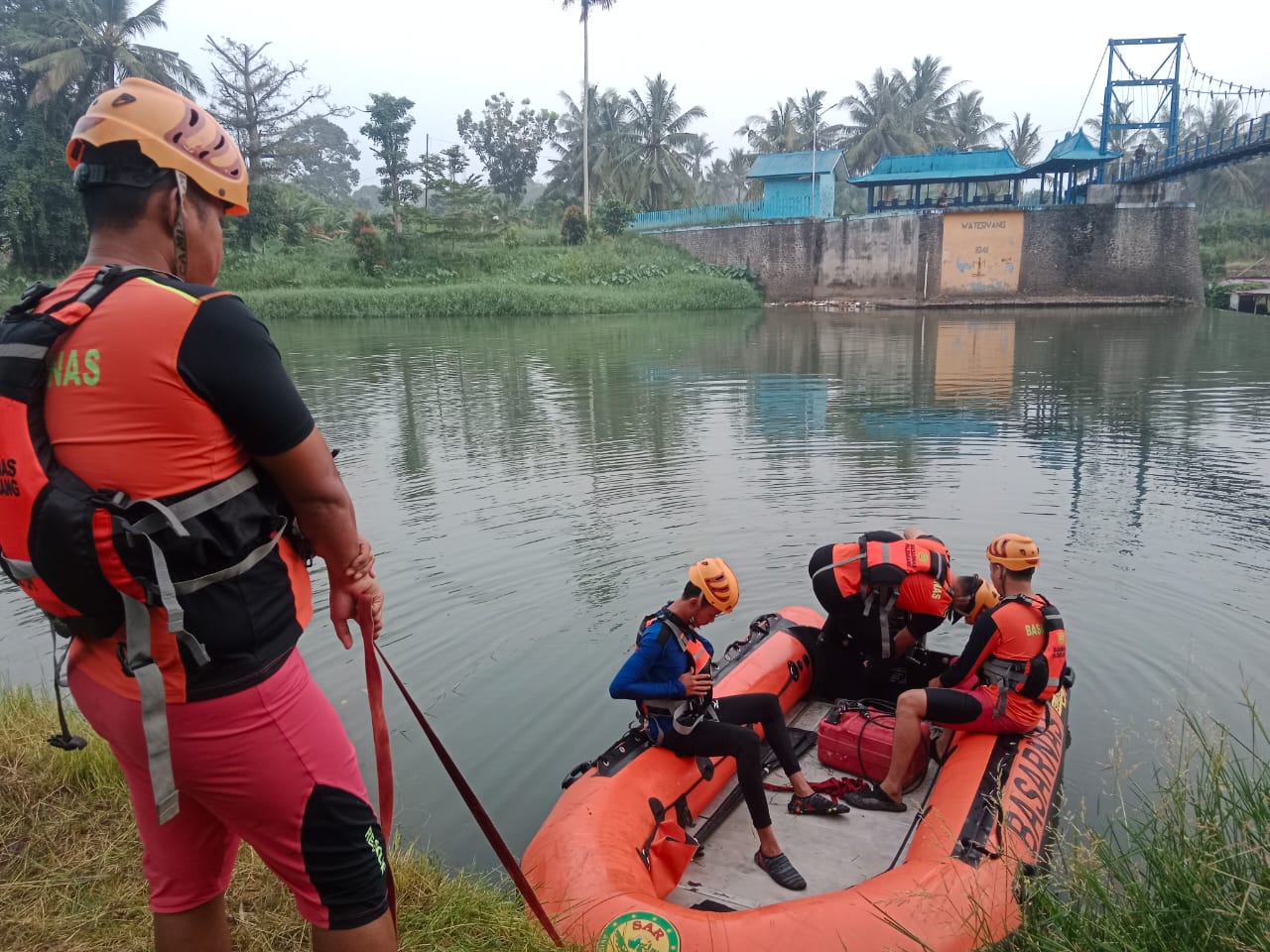 Berenang di Bendungan Watervang, Pelajar Lubuklinggau Hilang Tenggelam, Basarnas Lakukan Pencarian 
