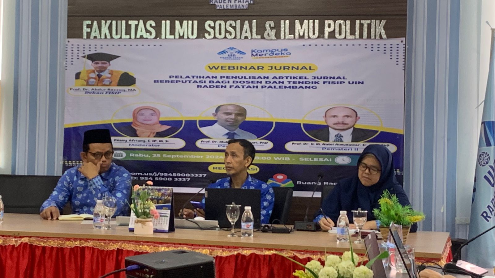 Dorong Akademis Cakap Menulis, UIN Palembang Gelar Wabinar Pelatihan Penulisan Artikel Jurnal 