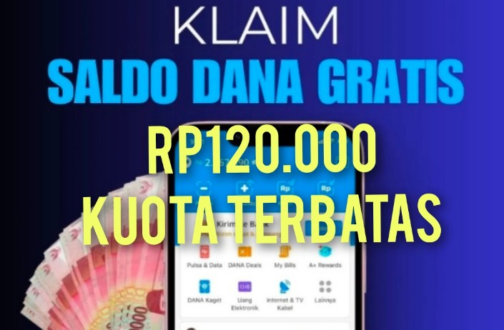 Buka dan Salin Link Saldo DANA Gratis Spesial Hari Ini, Uang Rp120.000 Langsung Cair Tanpa Ribet