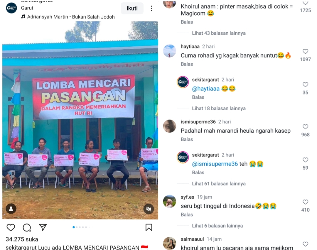 Heboh Lomba Unik 17 Agustusan Cari Pasangan di Depok, Kriteria Pasangan Bikin Ngakak