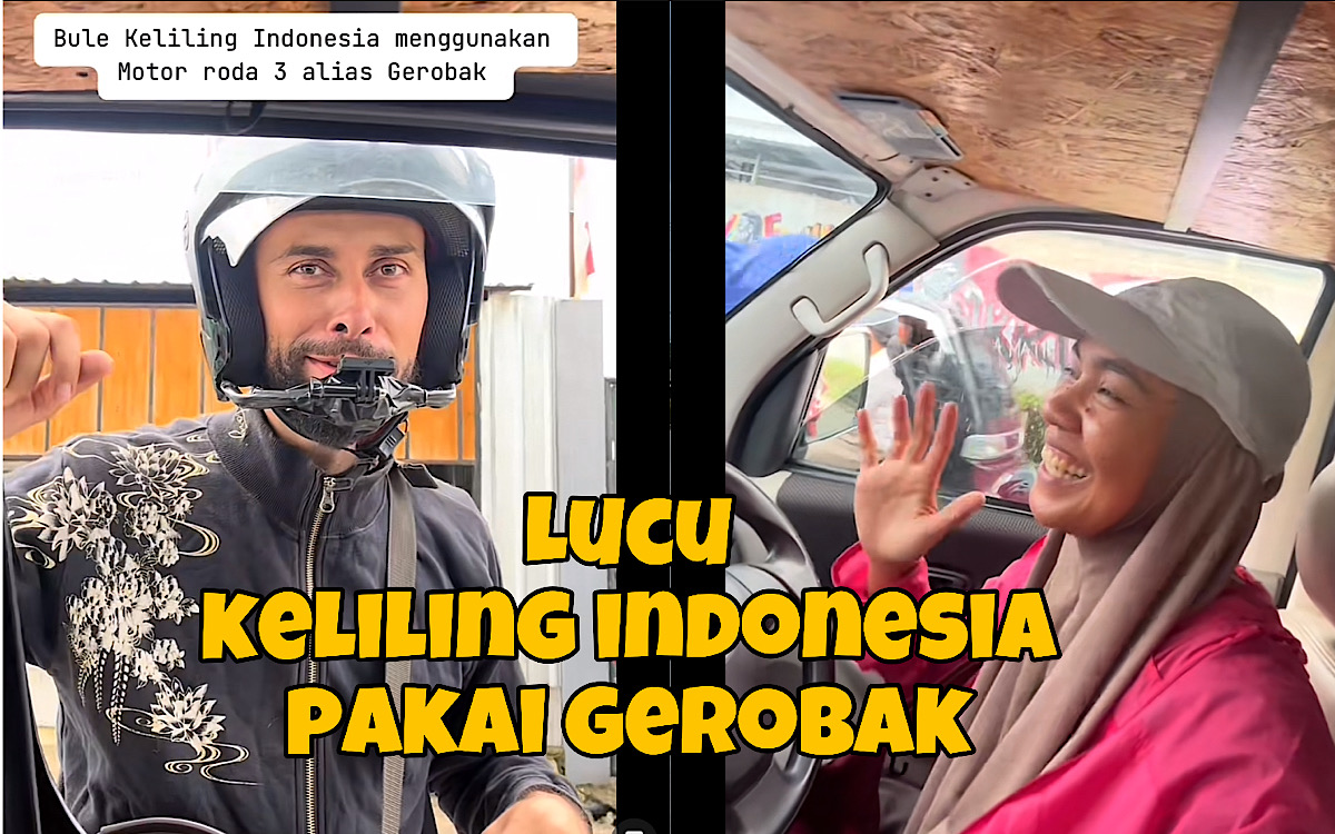 Bule Keliling Indonesia Pakai Motor Roda 3 Bikin Mimi Campervan Girl Geleng-geleng Kepala