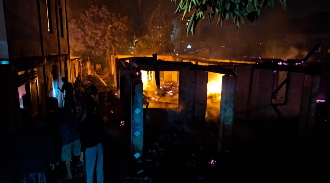7 Kepala Keluarga di Desa Serinanti OKI Kehilangan Rumah, Api Hanguskan 4 Rumah Panggung