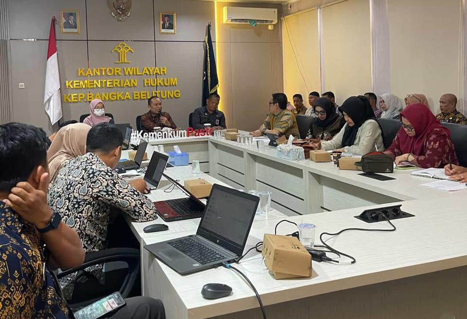 Kemenkum Babel Lakukan Harmonisasi Empat Ranperbup Kabupaten Bangka untuk Pembentukan Produk Hukum Berkualitas