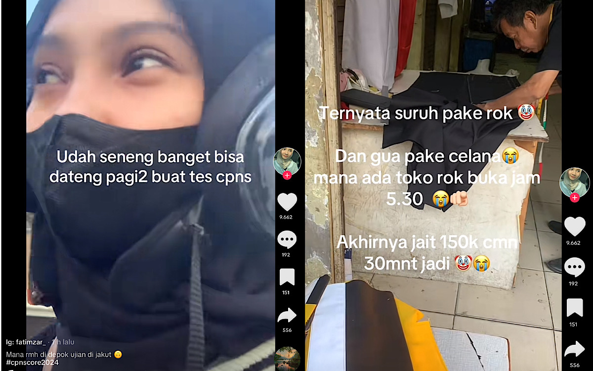 Wanita Cantik Ini Bagikan Kerandoman Ikut Tes CPNS Sampai Harus Jahit Rok Hitam Di Pagi Hari 