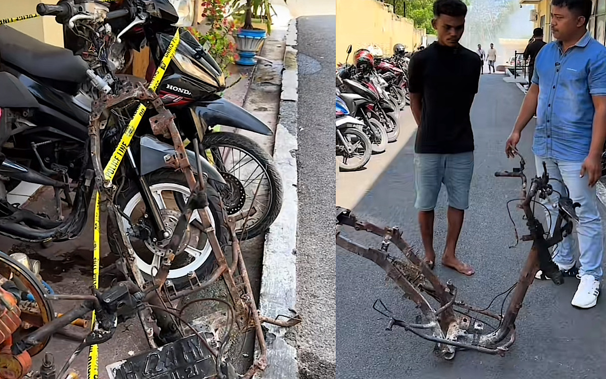 Agak Laen, Tiap Motor Curiannya Dibakar Lantas Rangkanya Dijual Murah ke Pengepul Besi, 1 Unit Rp200 Ribu 