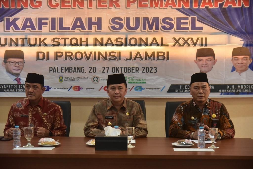 Pj Gubernur Sumsel Agus Fatoni Beri Motivasi Kalifah yang Ikuti STQH Tingkat Nasional di Provinsi Jambi