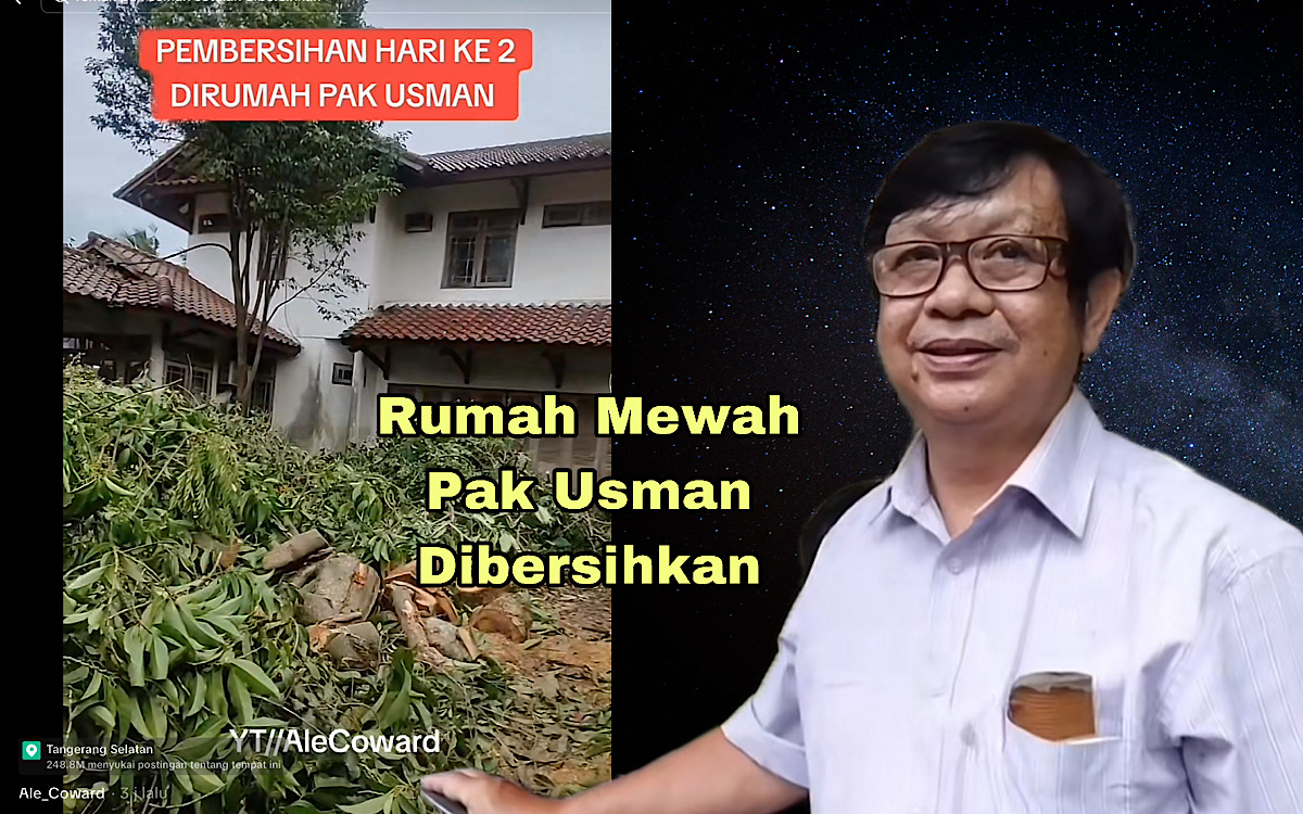 Rumah Pak Usman Akhirnya Dibersihkan Keluarganya, Konten Kreator Bersatu Pantau dari Luar Pagar 