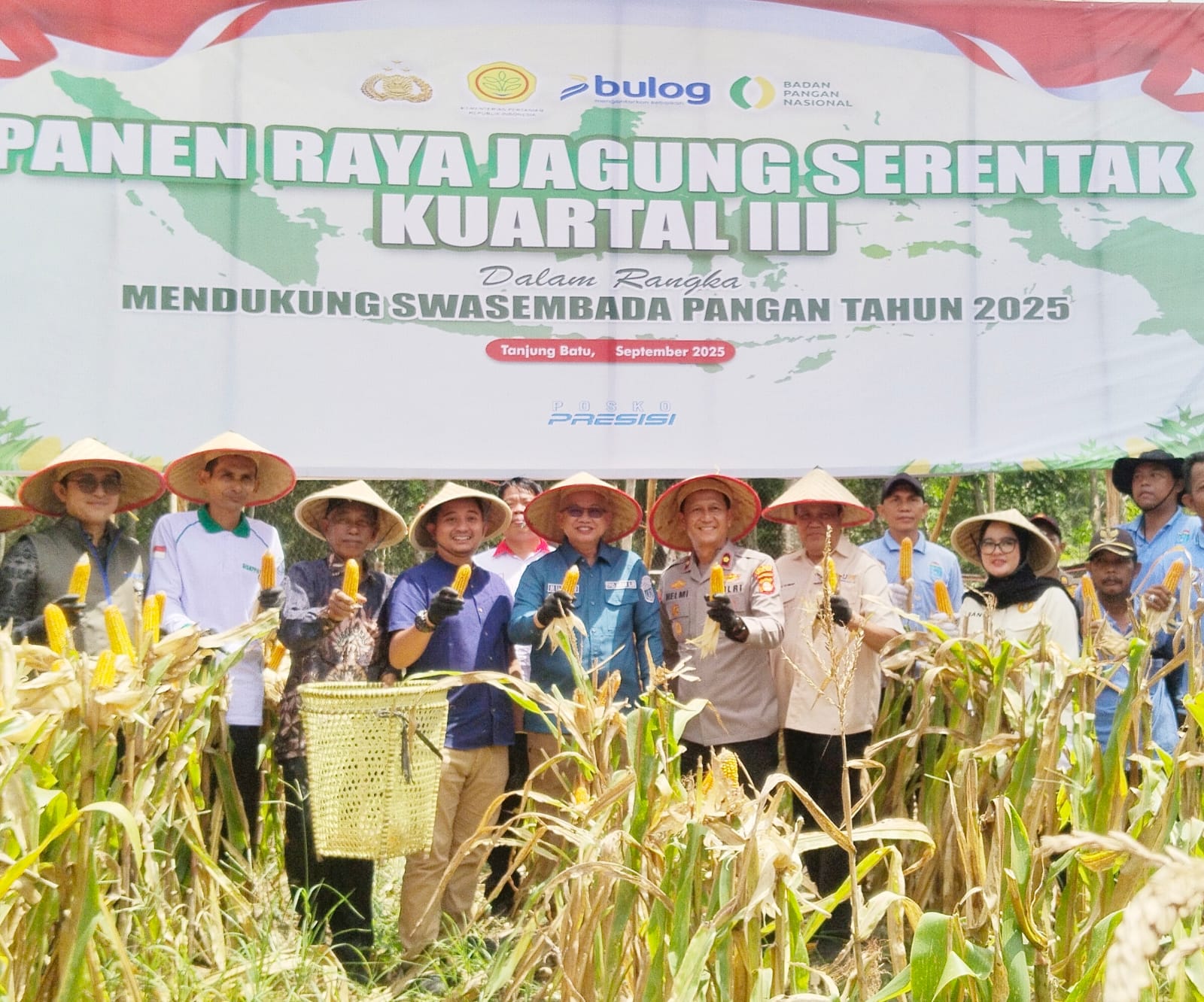 Wakapolres Ogan Ilir Pimpin Forkopimda Panen Raya Jagung Serentak Kuartal III 2025 Bersama Kapolri Via Virtual