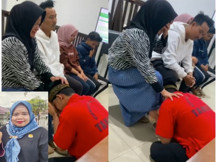 Rafli Merengek, Bersimpuh dan Cium Kaki Sang Ibu Usai Ancam Sajam Karena Tak Dibelikan HP
