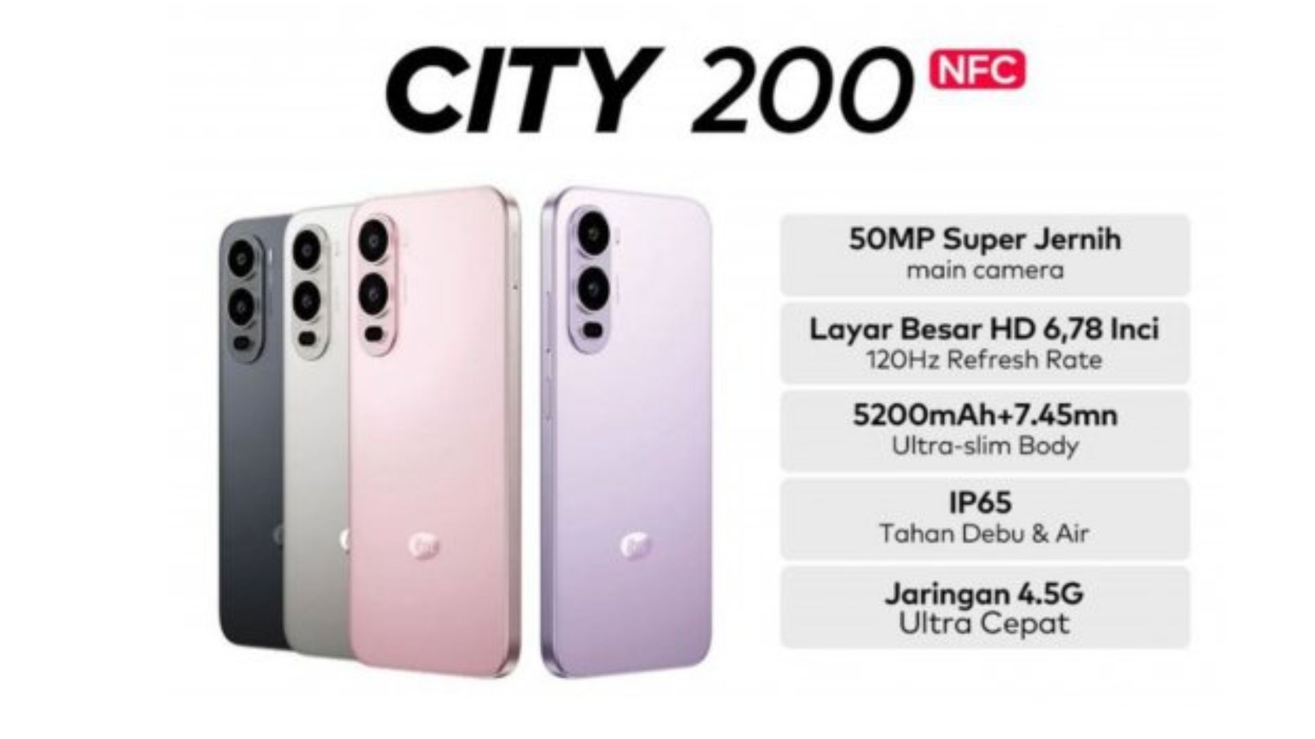 Itel City 200, Ponsel Entry-Level Tangguh yang Dibekali Baterai 5.200 mAh dan Fast Charging 18W