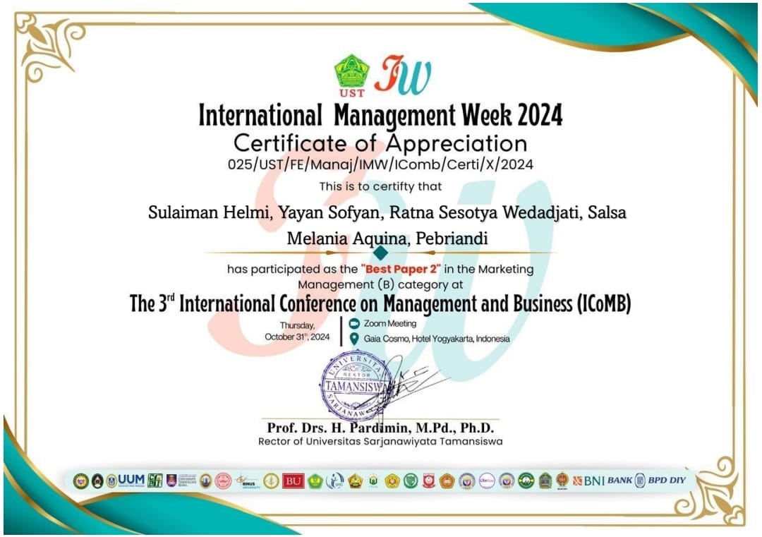 Universitas Bina Darma Raih Prestasi Gemilang di The 3rd International Management Week 2024