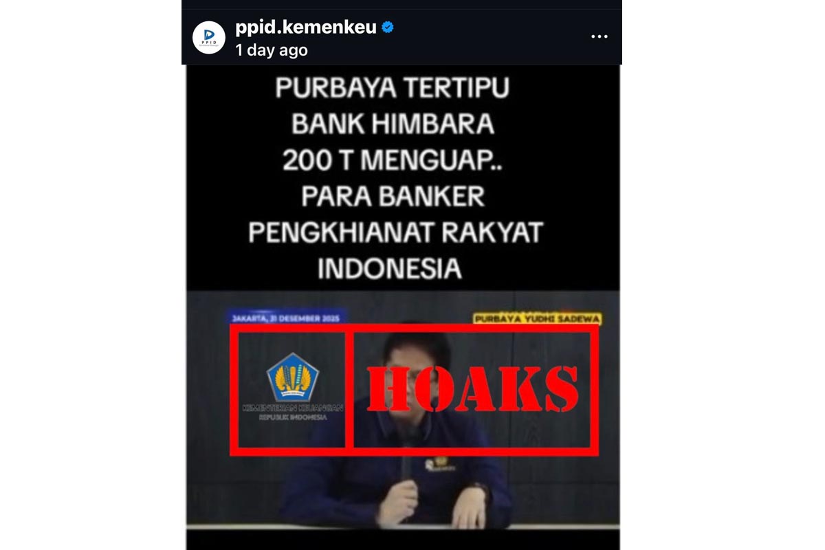 Kemenkeu Tegaskan Hoaks Isu Menkeu Purbaya Tertipu Bank Himbara
