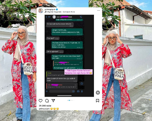 Tiktokers Prima Piyma Beberkan Bukti Chat Suami dengan Tukang Pijat Plus-plus? Bingung Berapa Kali Jajan