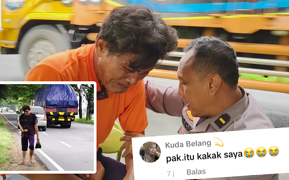 Alhamdulillah, Zulkanain Pria Stroke Jalan Kaki Sidoarjo ke Palembang Dikenali Adik Kandungnya di Malaysia