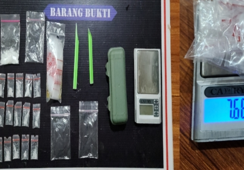 Pengedar Sabu Dibekuk di Betung, Polisi Temukan Timbangan dan 16 Paket Siap Jual
