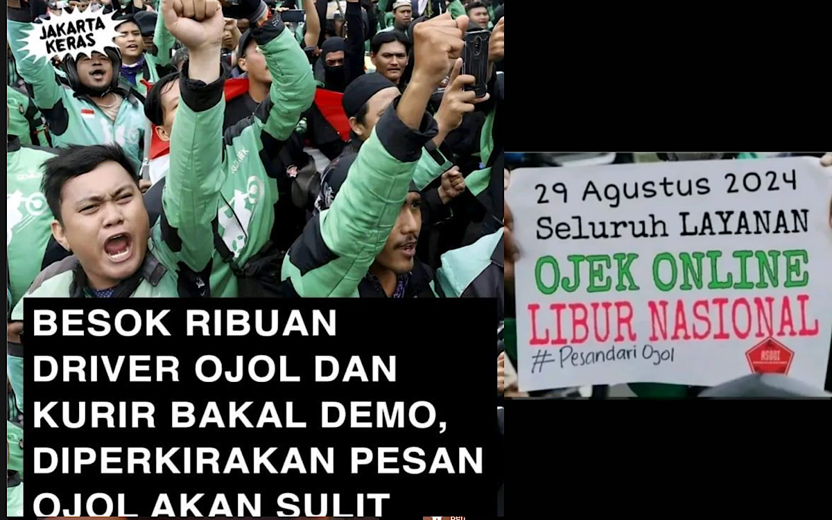 Drivel Ojol Demo Besar Hari Ini, Potongan Aplikasi ‘Mencekik’ Bisa Sampai 30 Persen  