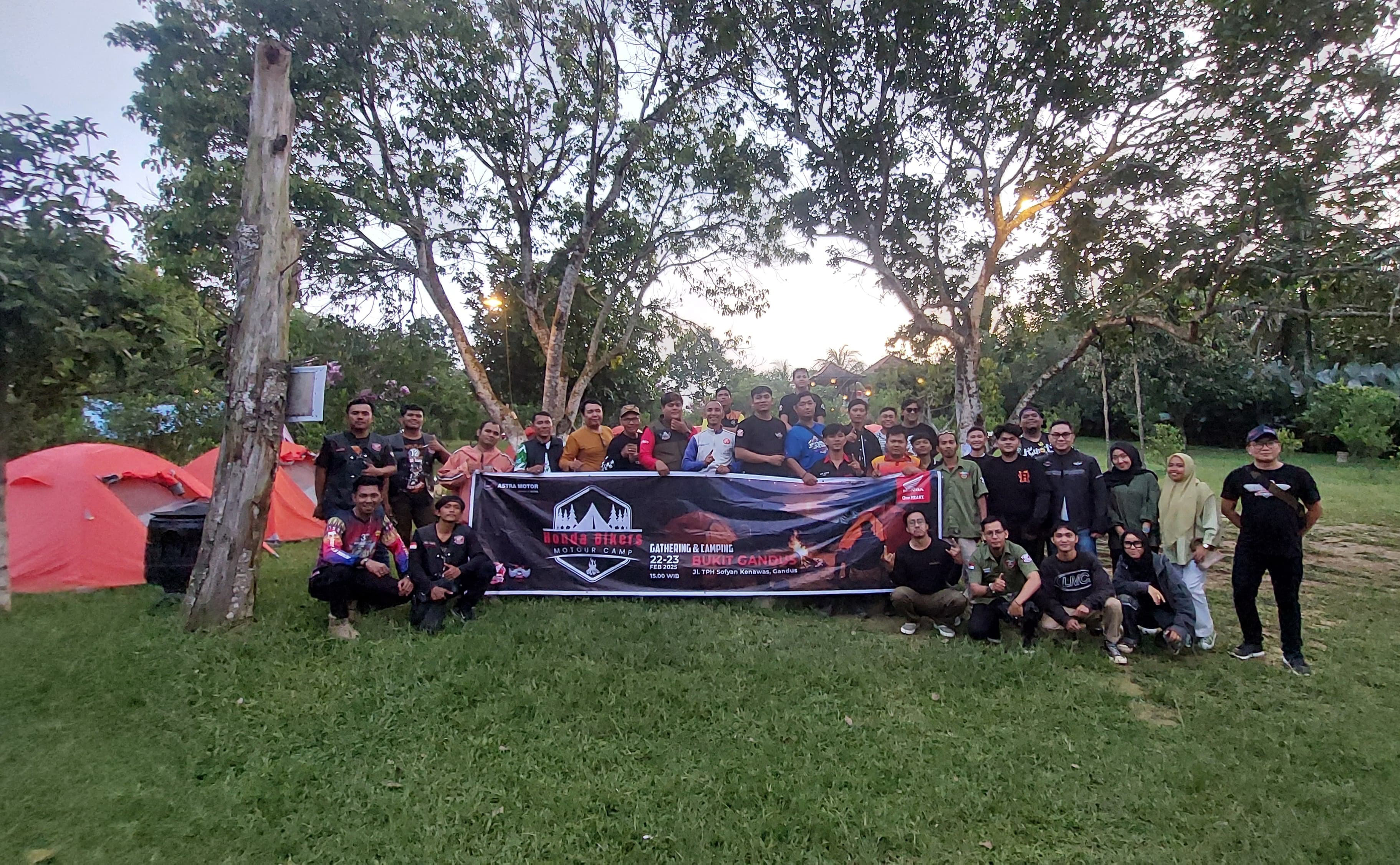 Perkuat Solidaritas dan Semangat #Cari_Aman, Astra Motor Sumsel Gelar Honda Bikers Motour Camp 2025