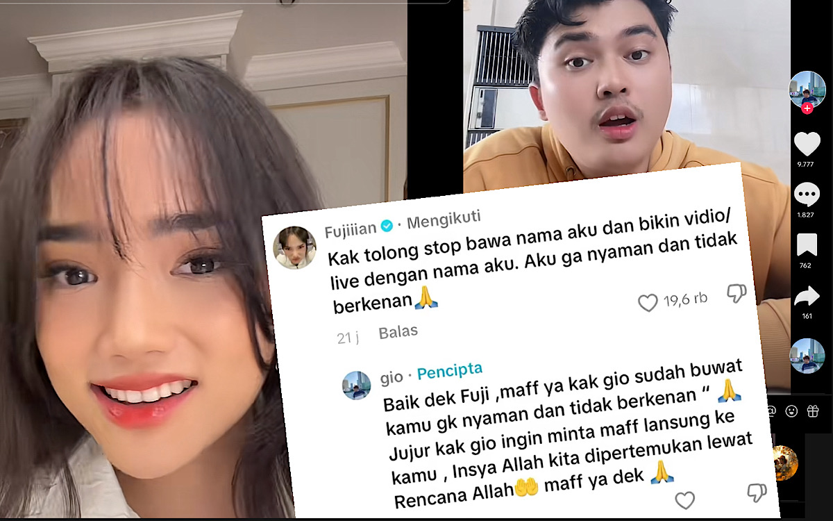 Viral, Fuji Komen di Konten Gioreamedia Yang Memuji ‘Setinggi Langit’, Tolong Stop Aku Tak Nyaman Tak Berkenan