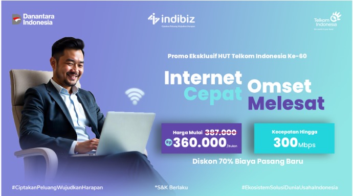 Meriahkan HUT Telkom ke-60, Indibiz Tawarkan Paket Internet Hemat Mendorong Omset Bisnis Melesat!