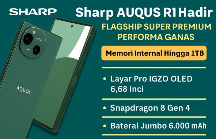 Sharp AQUOS R10 Hadir, Flagship Super Premium dengan Kapasitas Memori 1TB dan Performa Ganas