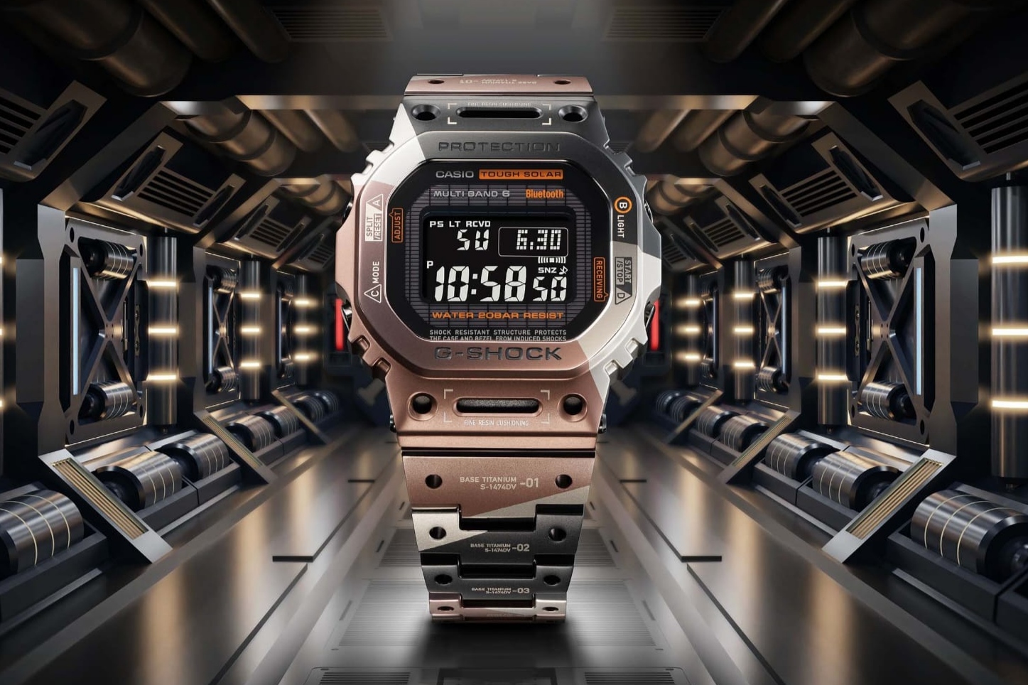 Casio G-Shock GMW-B5000TVB-1ER Titanium Virtual Armor, Jam Tangan Estetika Keren