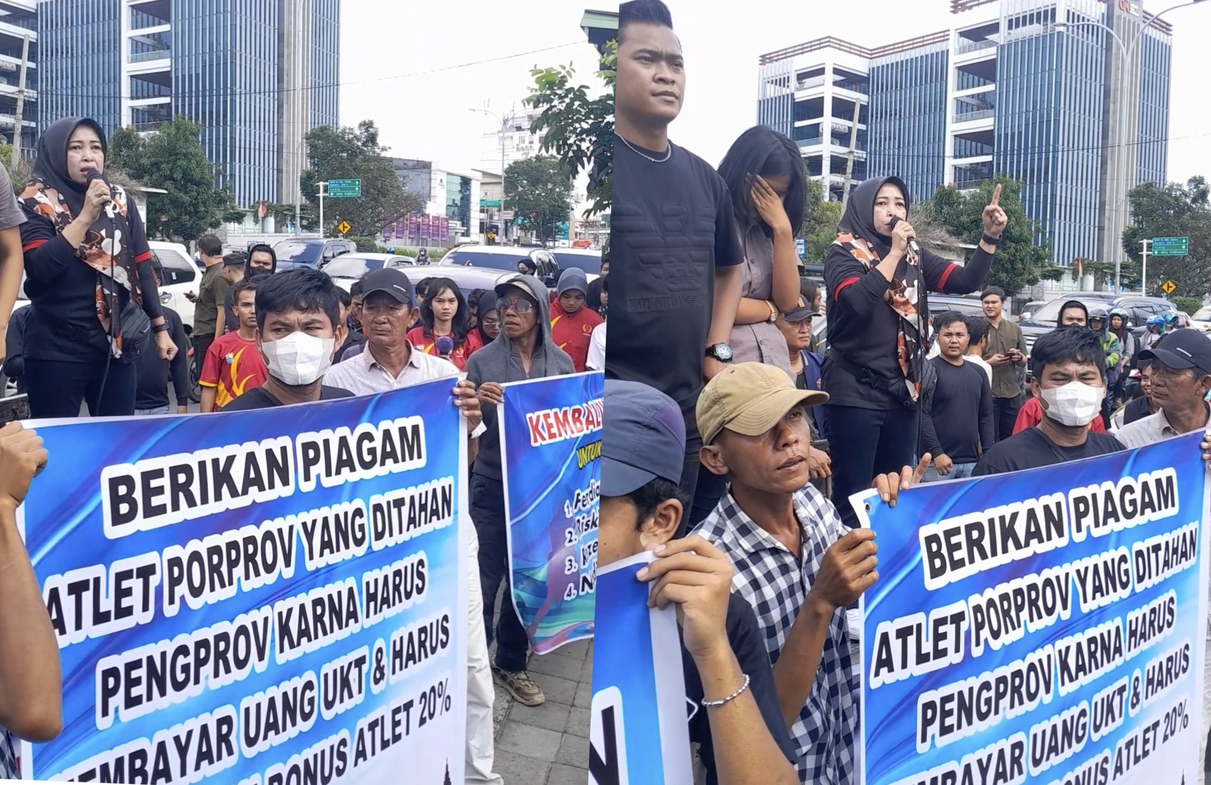 Perwakilan Atlet Muaythay Gelar Aksi Demo di KONI Sumsel, Ini Tuntutannya?