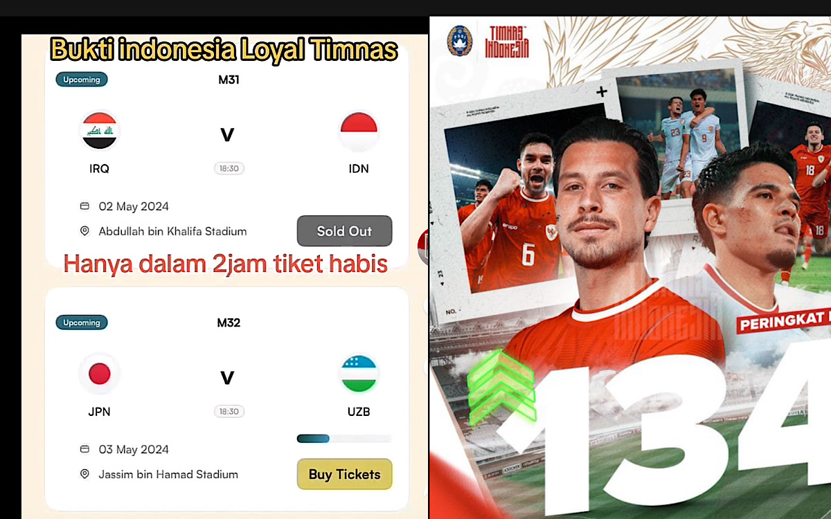 Hanya 2 Jam Tiket Indonesia vs Irak Rebut Juara 3 ‘Sold Out’, Tiket Final Kalah Telak! 